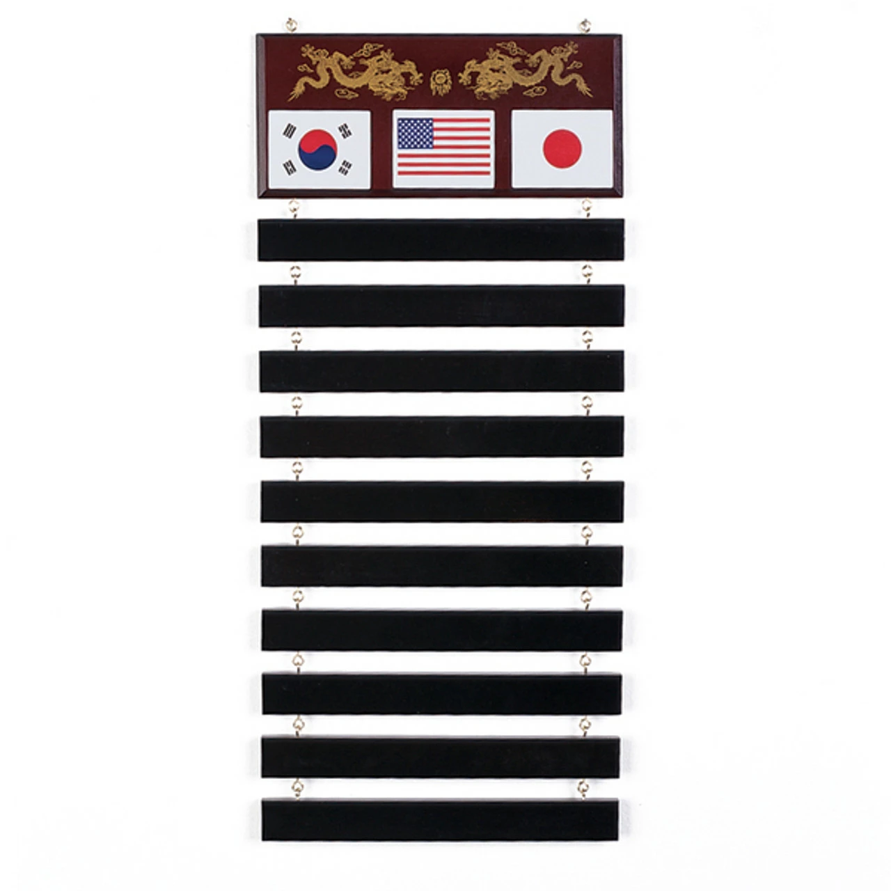 10 LEVEL MARTIAL ARTS BELT DISPLAY RACK