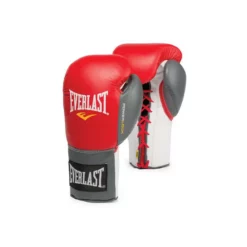 Everlast Powerlock Laced Training Gloves Red/Grey