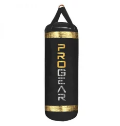 PROGEAR 4FT 80LB Luxury Heavy Punching Bag Black/Gold