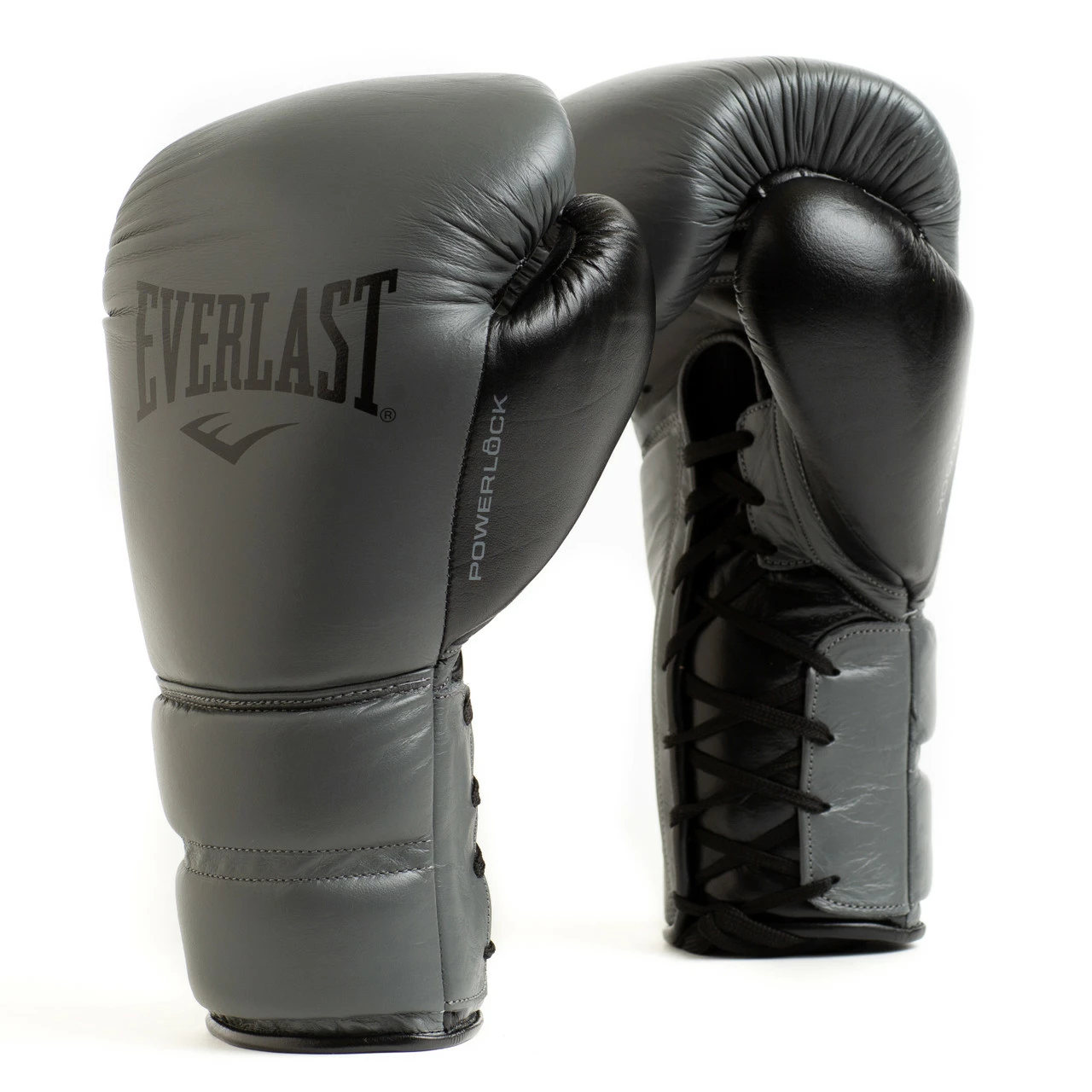 Everlast Powerlock2 Pro Laced Training Gloves Grey/Black