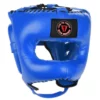 FTF (FEAR THE FIGHTER) Traditional Headgear With Face-Saver Bar Blue