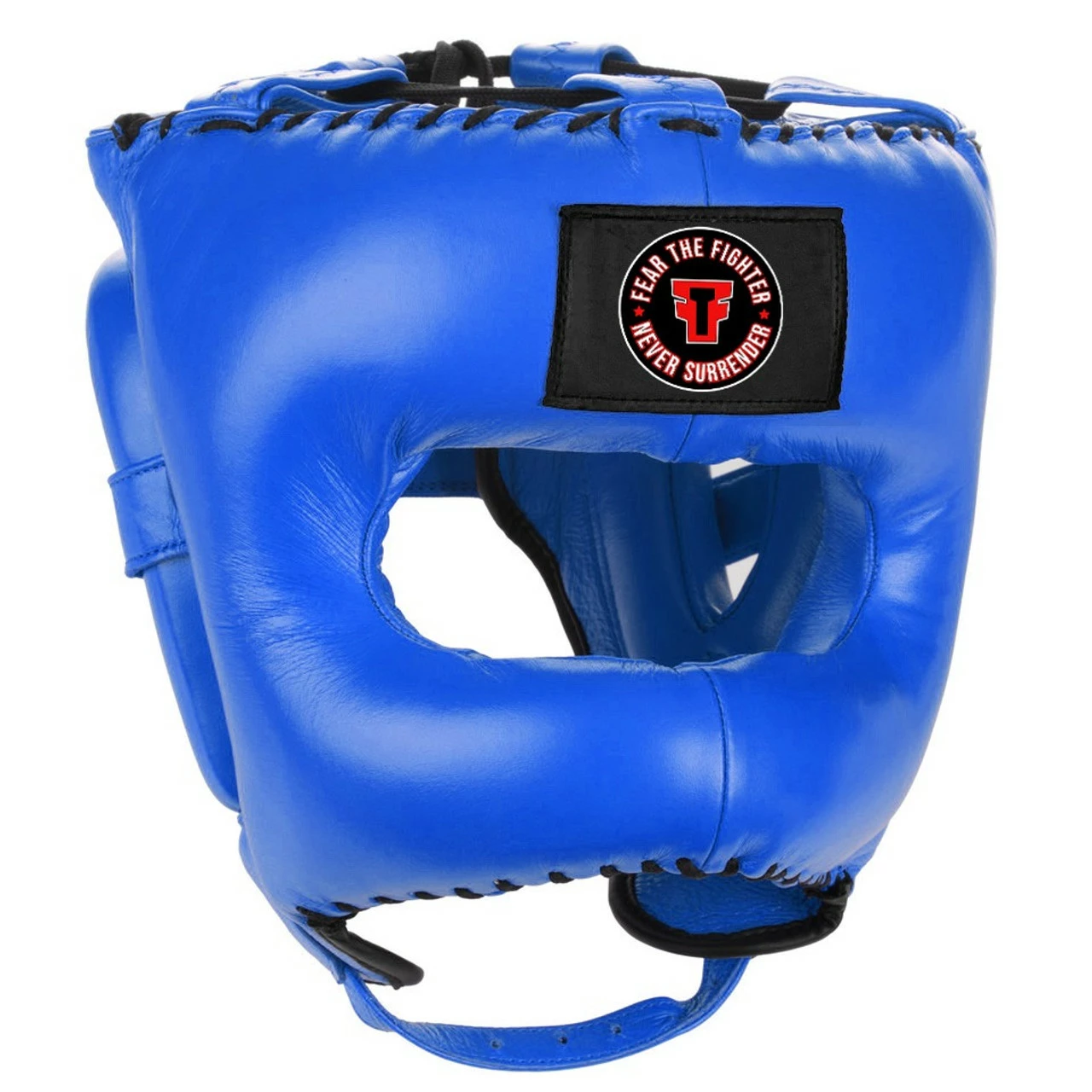 FTF (FEAR THE FIGHTER) Traditional Headgear With Face-Saver Bar Blue