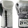 Cleto Reyes Professional Boxing Gloves - Silver/Black Steel Snake