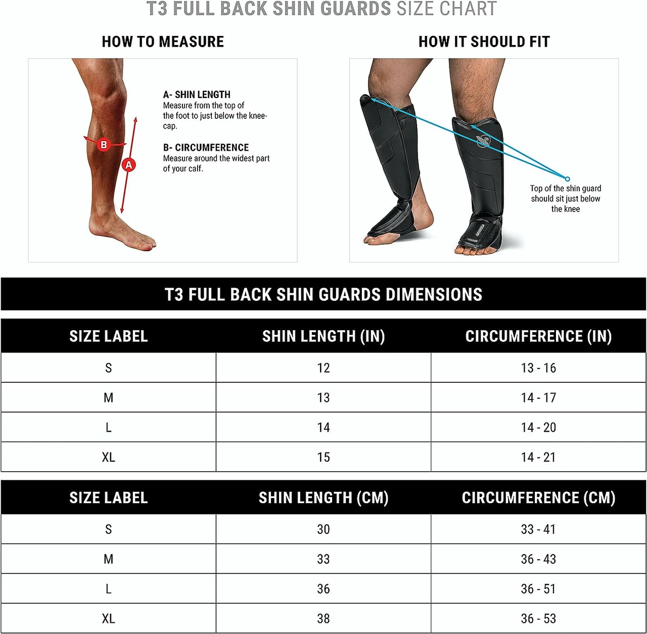 Hayabusa T3 Full-Back Shin Guards - Image 6