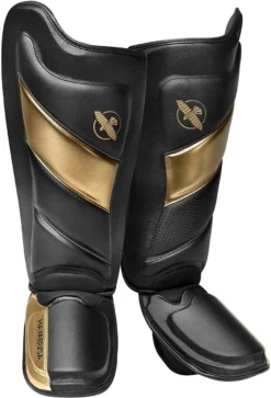 Hayabusa T3 Striking Shinguards Black/Gold