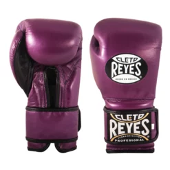 Cleto Reyes Hook & Loop Boxing Gloves Metallic Purple
