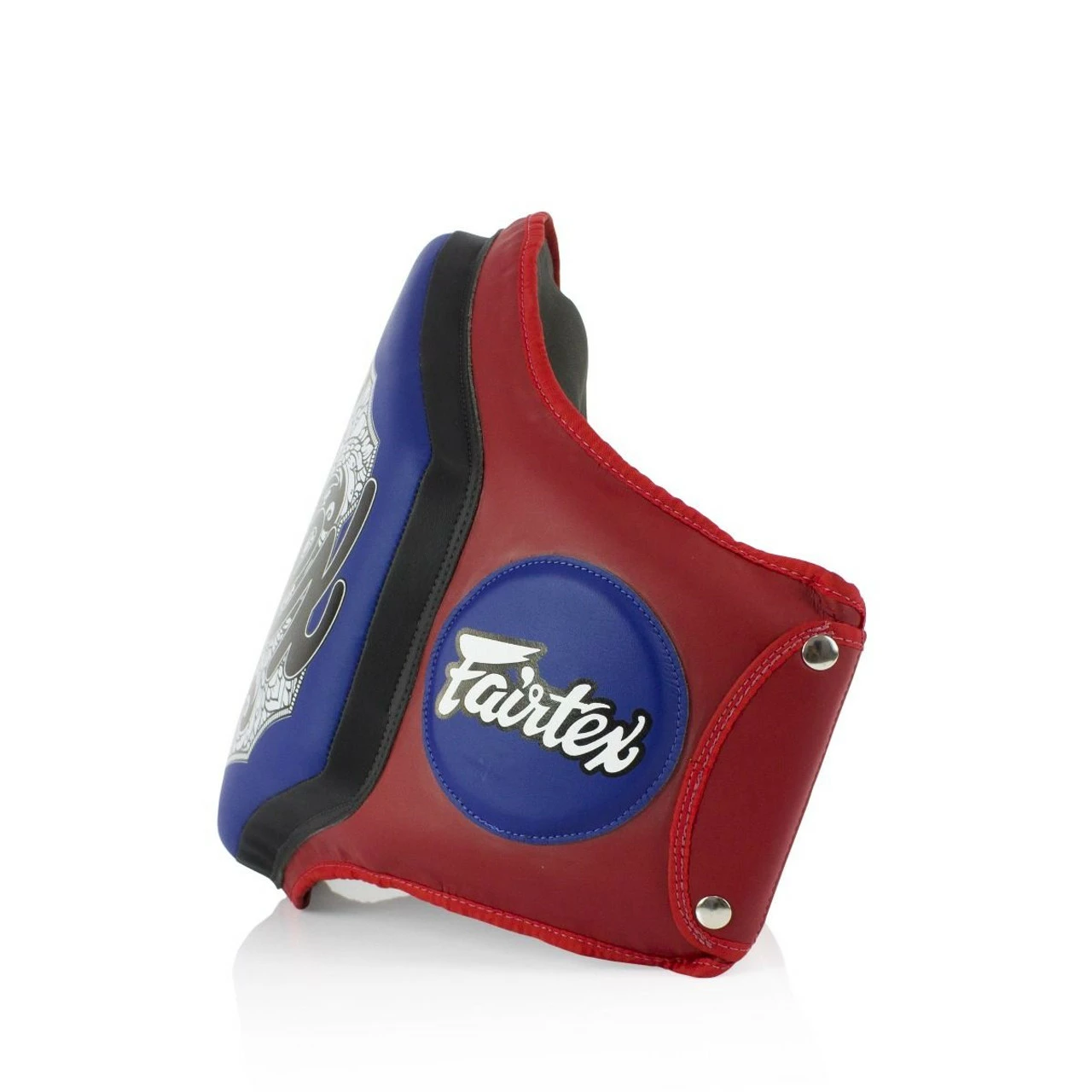 Fairtex Boxing Muay Thai Microfiber Belly Pad Red/Blue - Image 2