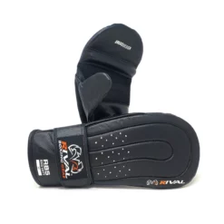 RIVAL Boxing RB5 Hook And Loop Leather Training Bag Mitts - Black