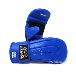 RIVAL Boxing RB5 Hook And Loop Leather Training Bag Mitts - Blue