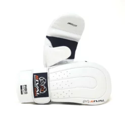 RIVAL Boxing RB5 Hook And Loop Leather Training Bag Mitts - White