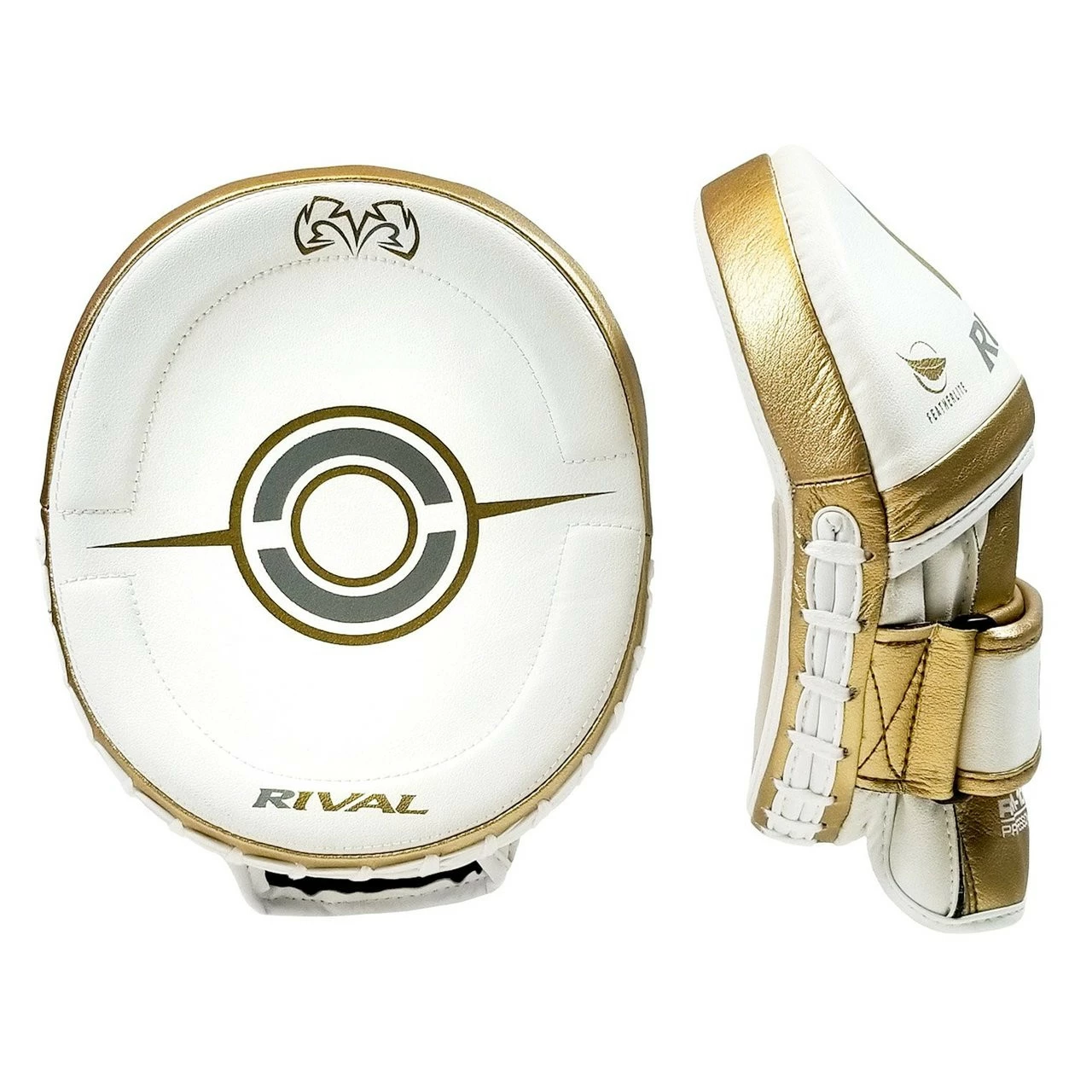 RIVAL 100 SERIES PRO PUNCH MITT WHITE/GOLD - Image 3