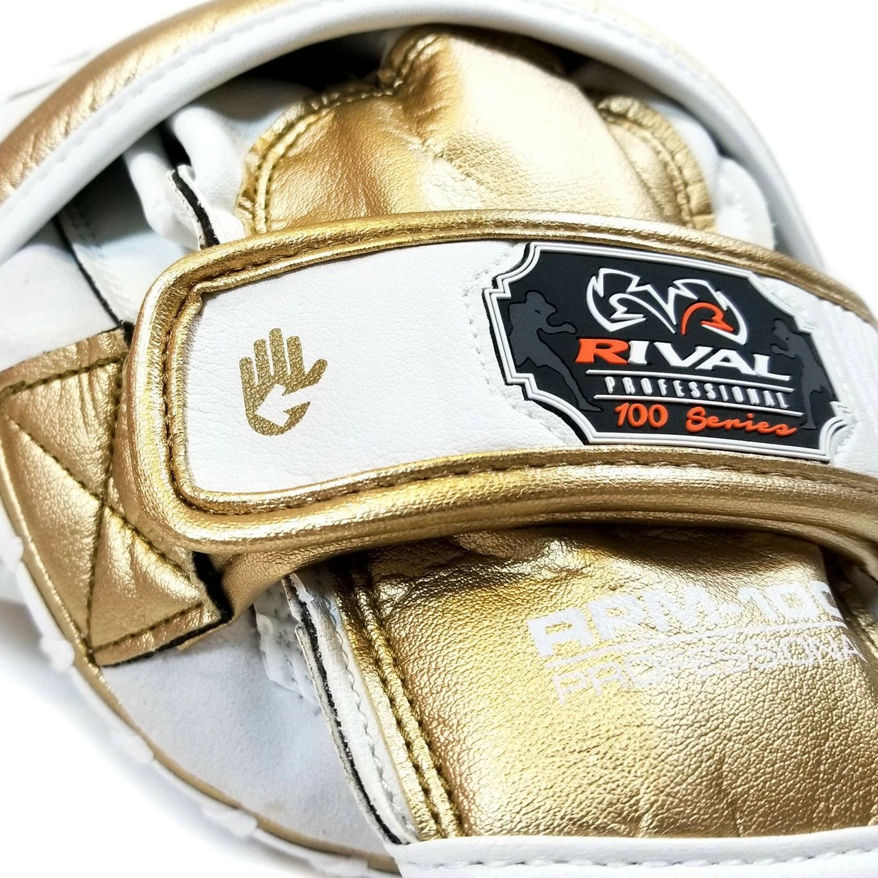 RIVAL 100 SERIES PRO PUNCH MITT WHITE/GOLD - Image 2