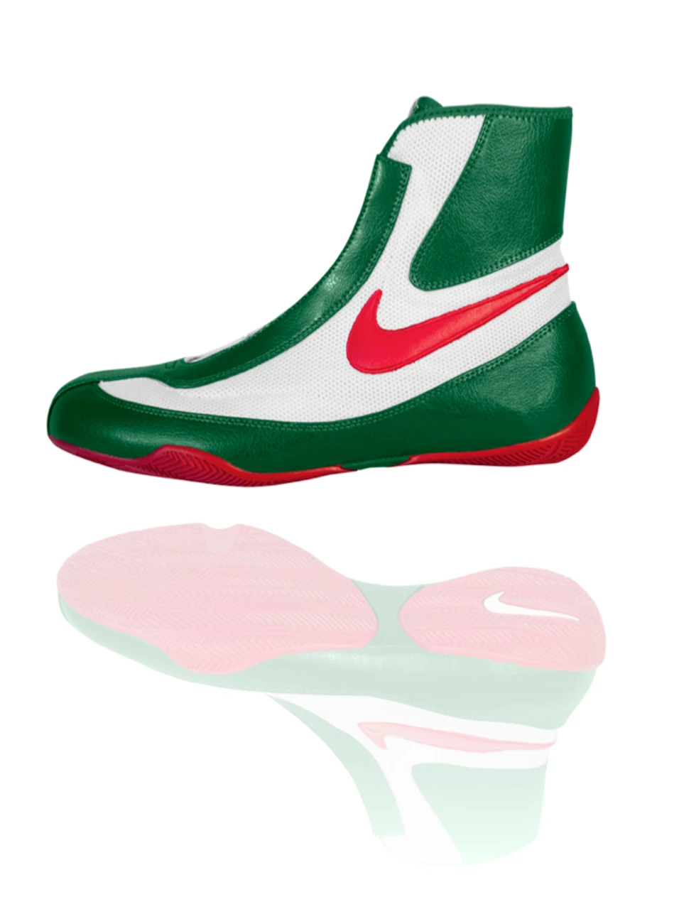 Nike Machomai MID Boxing Shoes Green/Varsity Red/White